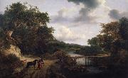 Jacob van Ruisdael Landscape with a footbridge china oil painting artist